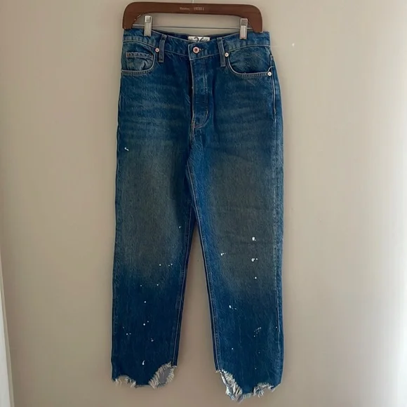 Free People We The Free Maggie Mid-Rise Straight Leg Jeans Size 26 NWOT - Picture 3 of 10